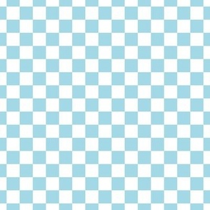 Checker Pattern - Arctic Blue and White