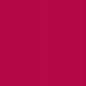 Small Vertical Pin Stripe Pattern - Ruby and Black