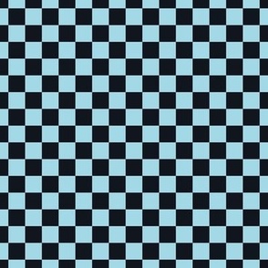 Checker Pattern - Arctic Blue and Midnight Black