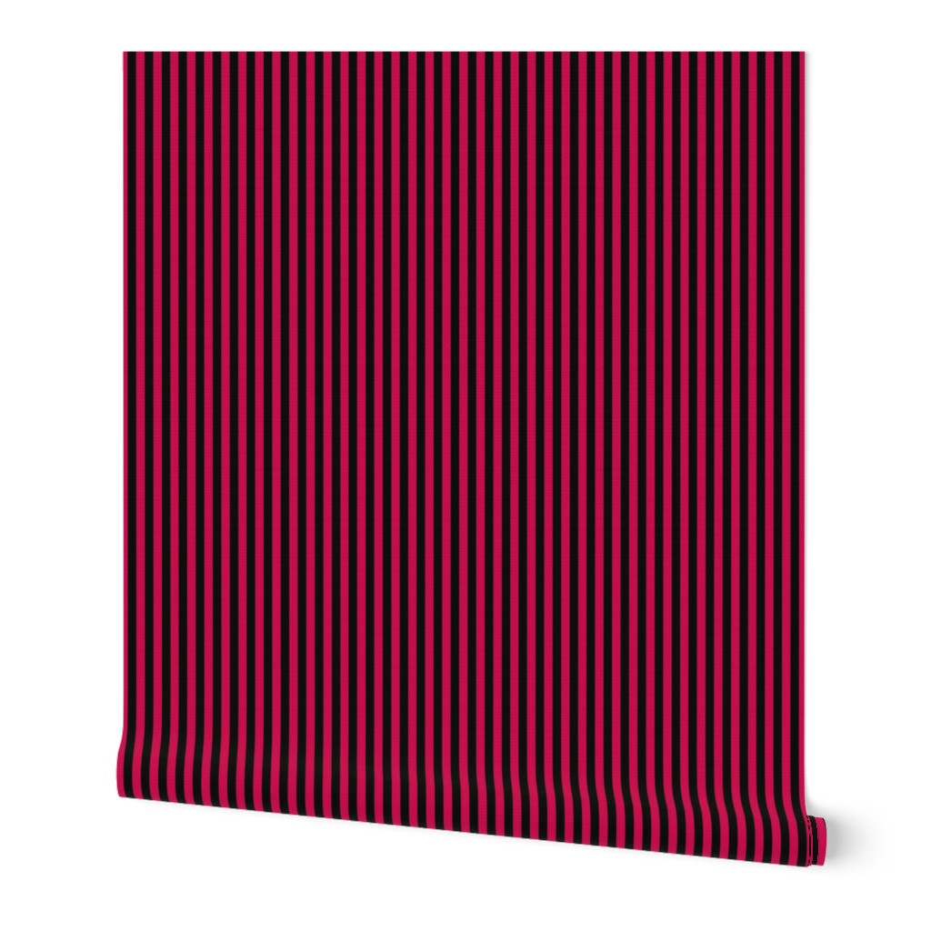 Small Vertical Bengal Stripe Pattern - Ruby and BlackBengal Stripe Pattern - Ruby and Black