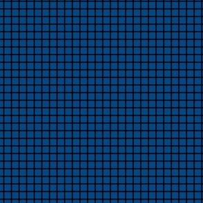 Small Grid Pattern - Blue and Black