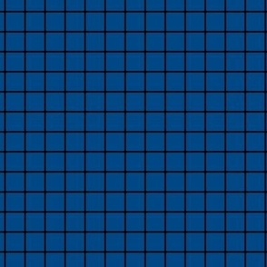 Grid Pattern - Blue and Black