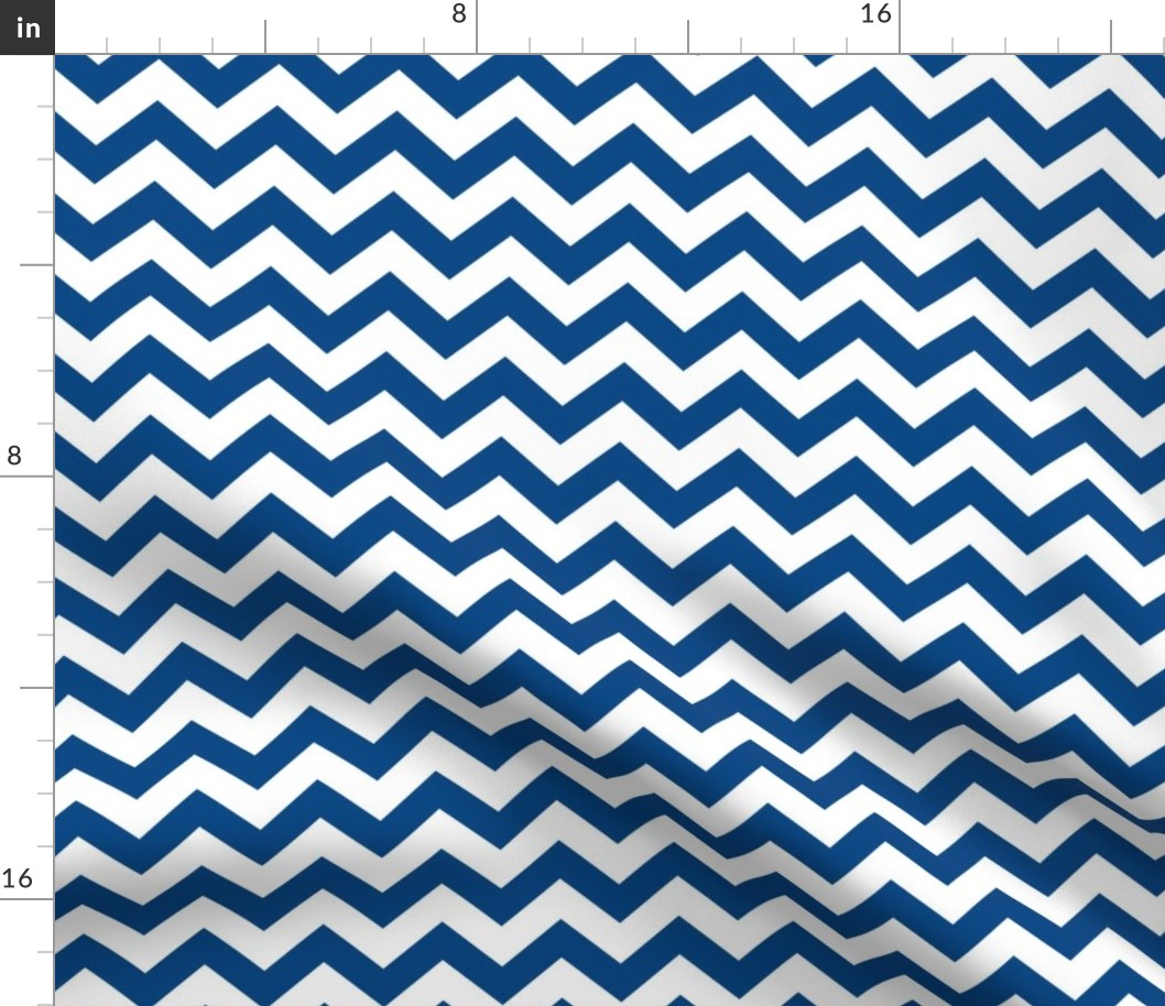Chevron Pattern - Blue and White