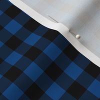 Gingham Pattern - Blue and Black