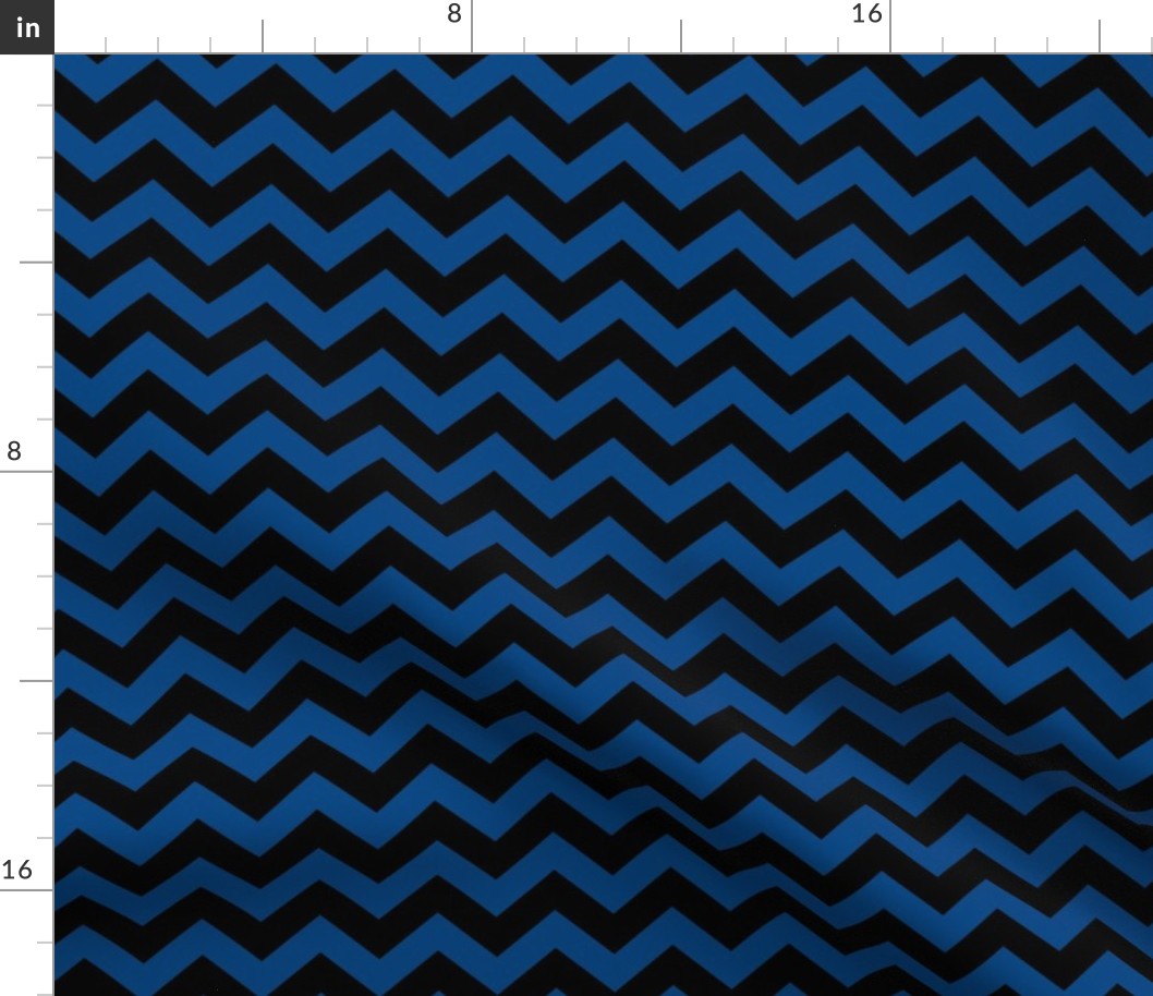 Chevron Pattern - Blue and Black