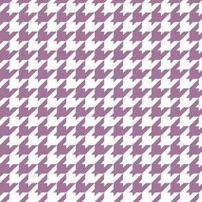 Houndstooth Pattern - Mauve and White