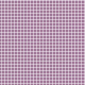 Small Grid Pattern - Mauve and White