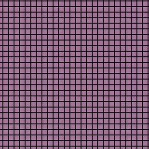 Small Grid Pattern - Mauve and Black
