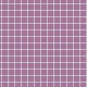 Grid Pattern - Mauve and White