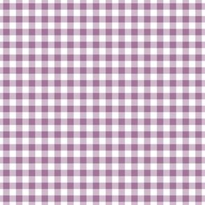 Small Gingham Pattern - Mauve and White