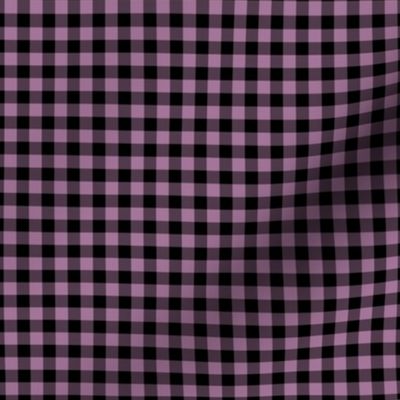 Small Gingham Pattern - Mauve and Black