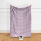 Gingham Pattern - Mauve and White
