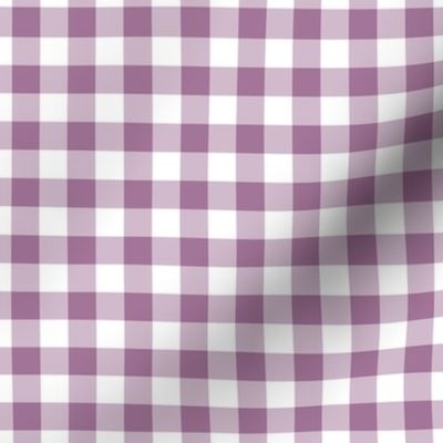 Gingham Pattern - Mauve and White