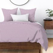 Gingham Pattern - Mauve and White