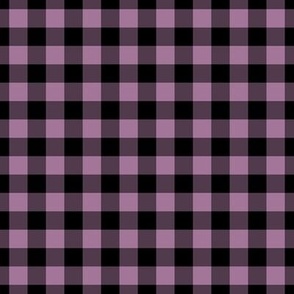 Gingham  Pattern - Mauve and Black