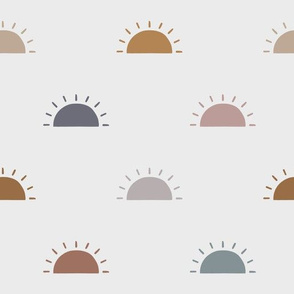 Half Sun Pattern in Muted Colors