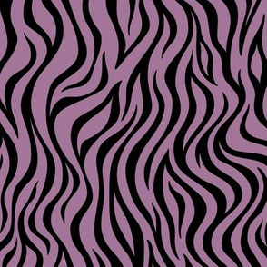 Zebra Pattern - Mauve and Black