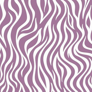 Zebra Pattern - Mauve and White