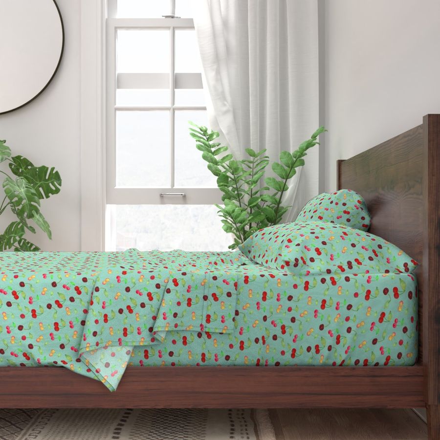 Cherry Fabric - Mint