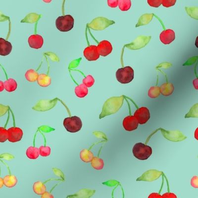 Cherry Fabric - Mint
