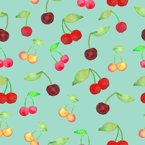 Cherry Fabric - Mint