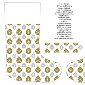 Ornaments cut and sew stocking