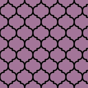Moroccan Pattern - Mauve and Black