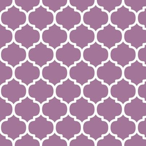 Moroccan Pattern - Mauve and White