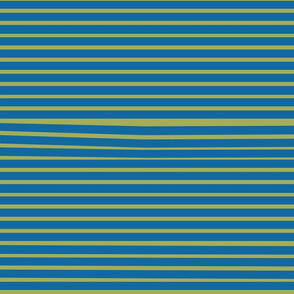 Venetian Stripe —blue & lime