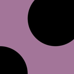 Jumbo Polka Dot Pattern - Mauve and Black