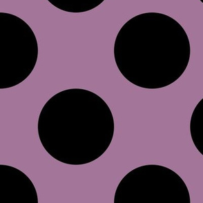 Large Polka Dot Pattern - Mauve and Black