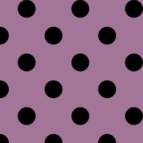 Big Polka Dot Pattern - Mauve and Black