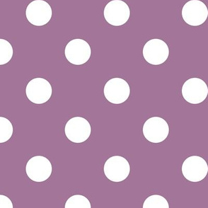 Big Polka Dot Pattern - Mauve and White