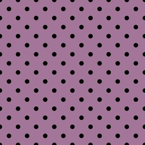 Small Polka Dot Pattern - Mauve and Black