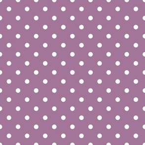Small Polka Dot Pattern - Mauve and White