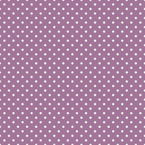 Tiny Polka Dot Pattern - Mauve and White