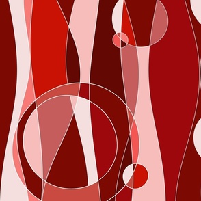 magical waves - illuminating abstract curves  - shades of barn red