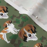 Kooiker Dog  with camouflage pattern hunting