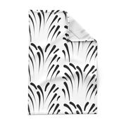 Art Deco Flourish - black on white