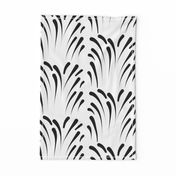 Art Deco Flourish - black on white