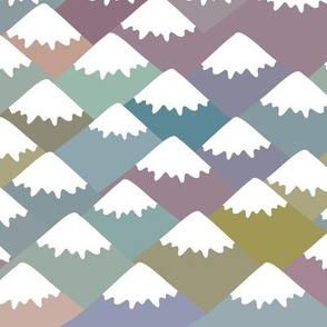 Mount, Nature background with Mountain landscape. Gray, pink, blue navy mountain with snow-capped peaks. 