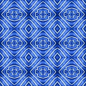 Shibori Mandalas- Blue- Small Scale
