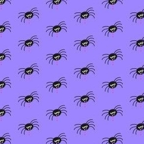 Cute roundy vampire spiders on purp