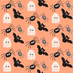 Bats ghosts and spiders orange