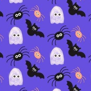 Bats, ghosts and spiders on ourple