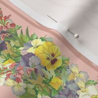 PANSY STRIPE - FRENCH BOUDOIR COLLECTION (ROSEBUD)