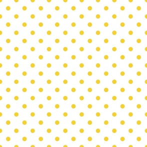 White With Yellow Dots - Medium (Fall Rainbow Collection)