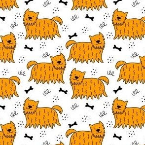 Cute Shaggy Dog Seamless Pattern