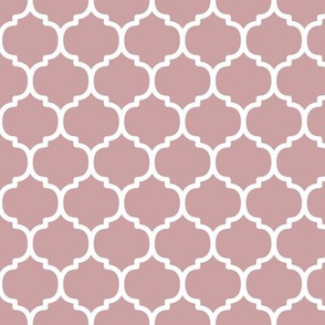 Moroccan Pattern - Pale Mauve and White