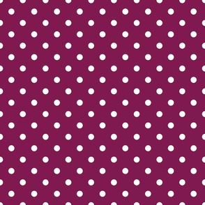 Plum With White Polka Dots - Medium (Fall Rainbow Collection)